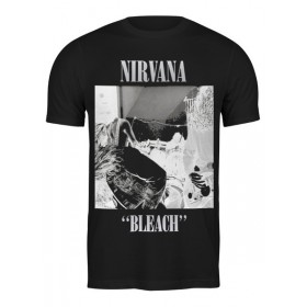 Мужская футболка с принтом Nirvana Bleach album t-shirt в Казани,  |  | Тематика изображения на принте: 