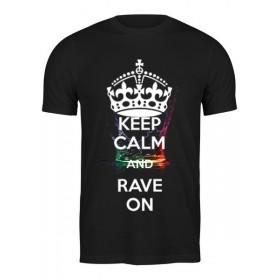 Мужская футболка с принтом eat sleep rave repeat в Казани,  |  | 