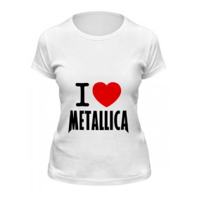 Женская футболка с принтом I love Metallica в Казани,  |  | 