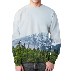 full_print_sweatshirt с принтом Снежные горы в Казани,  |  | 