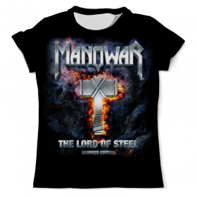 full_print_tee с принтом Manowar в Казани, Футболка с нанесением полноцветного изображения по всей поверхности может быть выполнена в двух вариантах - ХЛОПОК и СИНТЕТИКА. | Хлопок - ткань из 100% хлопка высшего качества пенье.  <br>Синтетика - ткань с высоким содержанием синтетического волокна (до 80%).  Материал хорошо тянется, имеет приятную на ощупь фактуру | 