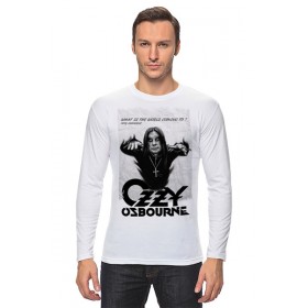 Мужской лонгслив с принтом Ozzy Osbourne в Казани, Хлопок |  | 