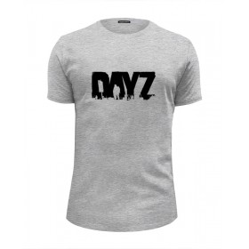 Мужская футболка Premium с принтом DayZ T-shirt в Казани, Белый, черный, серый меланж, голубой: 100% хлопок, плотность 160 гр. Остальные цвета: 92% хлопок, 8% лайкра, плотность 170-180гр. |  | 